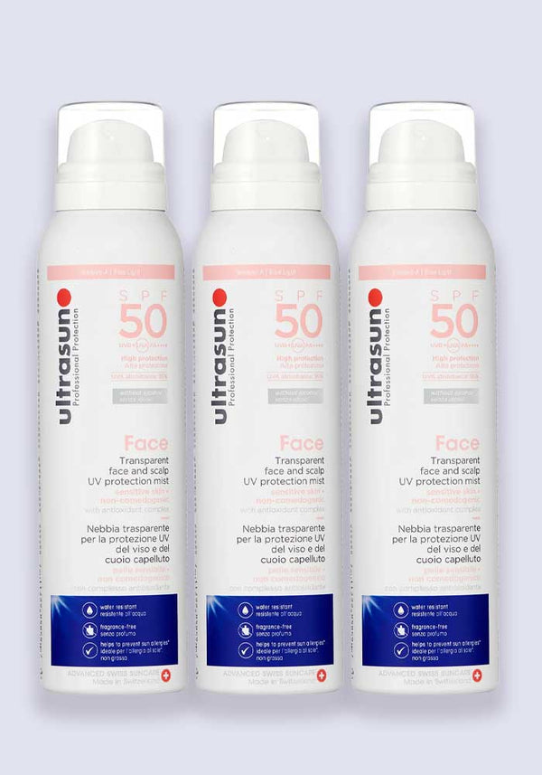 Ultrasun UV Face & Scalp Mist SPF 50 150ml - 3 Pack Saver