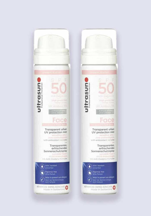 Ultrasun UV Face & Scalp Mist SPF 50 75ml - 2 Pack Saver