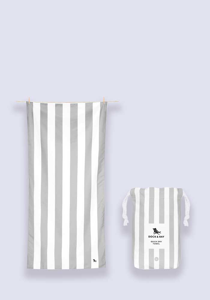Dock & Bay Cabana Beach Towel Goa Grey - Large