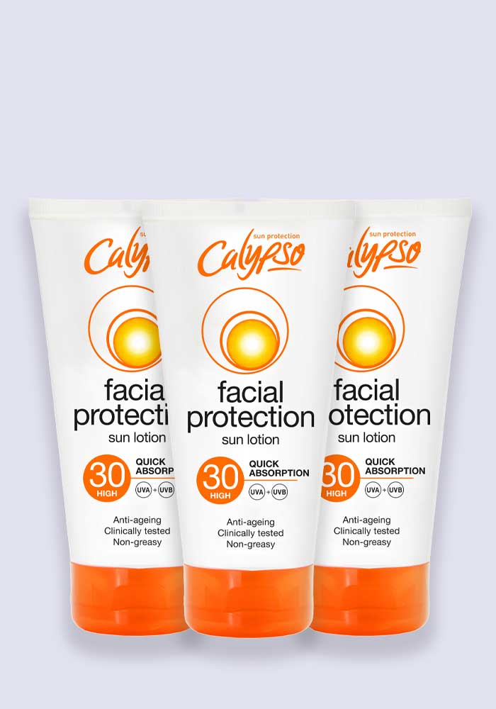 Calypso Facial Sun Protection Cream SPF 30 50ml - 3 Pack