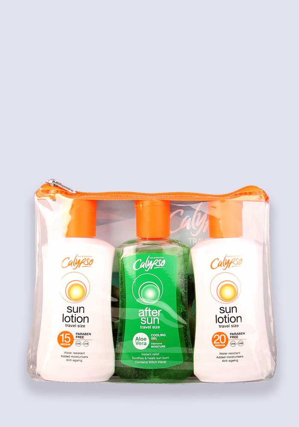 Calypso Travel Pack Sun Lotion SPF 15, 20 And After Sun 100ml