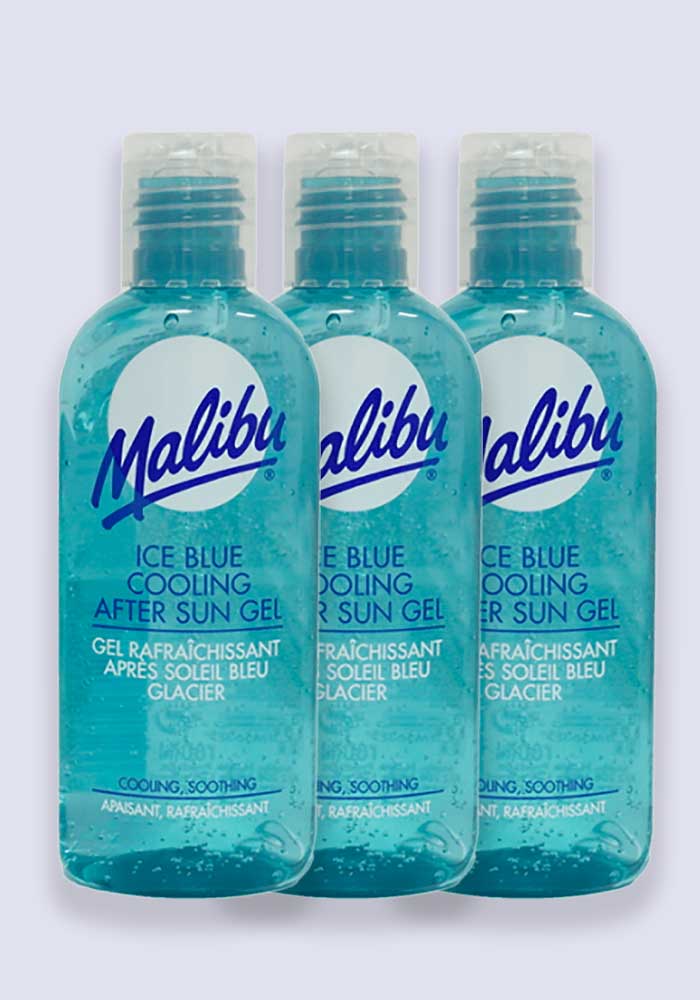 Malibu Ice Blue Cooling After Sun Gel 100ml - 3 Pack