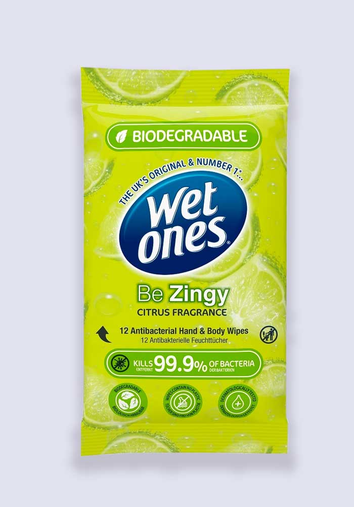 Wet Ones Biodegradable Hand Wipes Be Zingy -12 Wipes