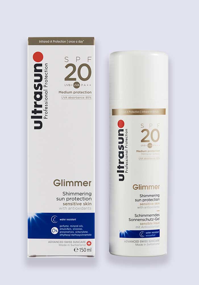 Ultrasun Sensitive Glimmer Sun Protection SPF 20 150ml