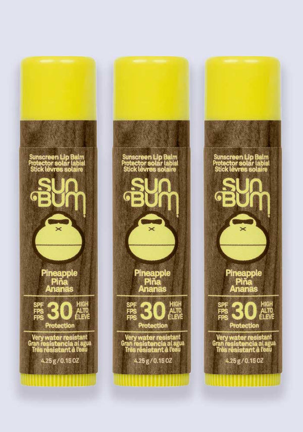 Sun Bum Original SPF 30 Sunscreen Lip Balm – Pineapple 4.25g 3 Pack