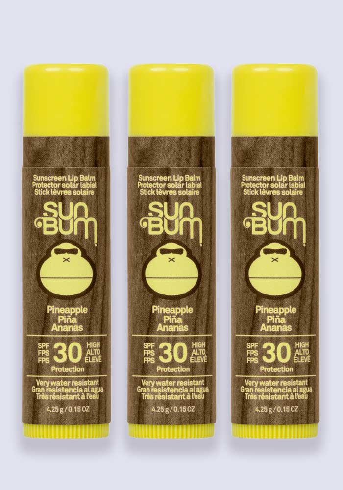 Sun Bum Original SPF 30 Sunscreen Lip Balm – Pineapple 4.25g 3 Pack