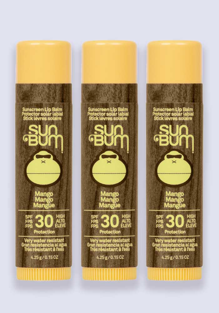 Sun Bum Original SPF 30 Sunscreen Lip Balm – Mango 4.25g 3 Pack