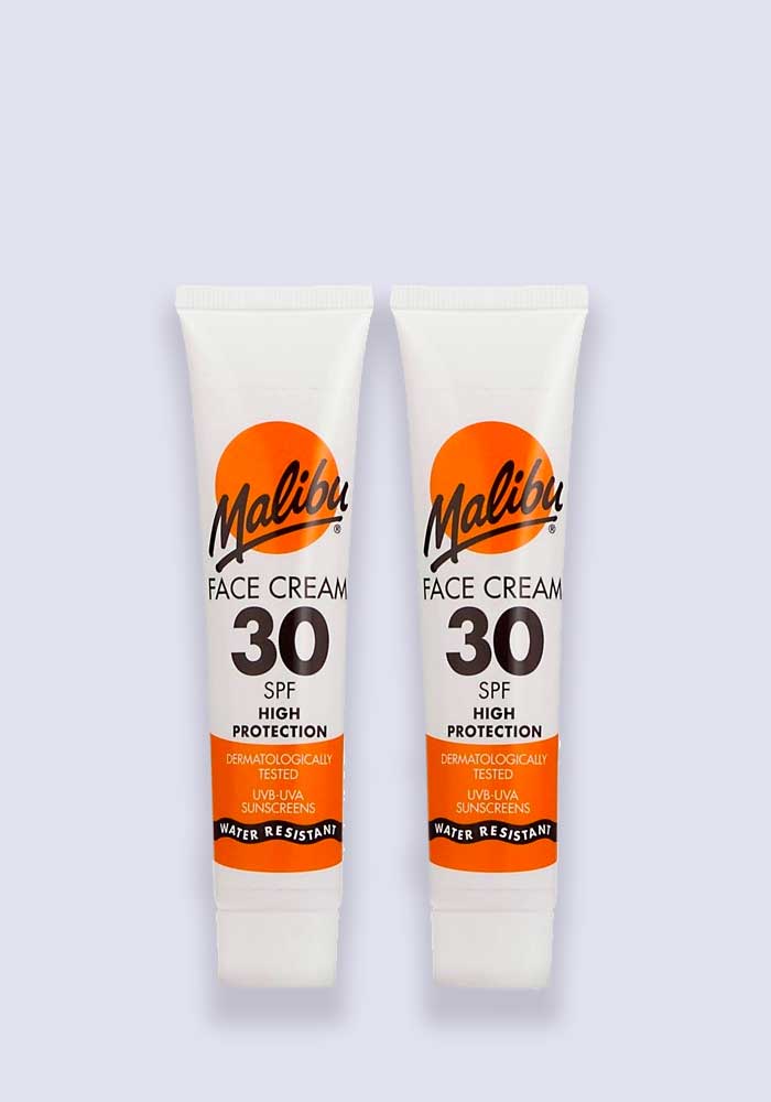 Malibu Face Sun Cream High Protection SPF 30 40ml - 2 Pack