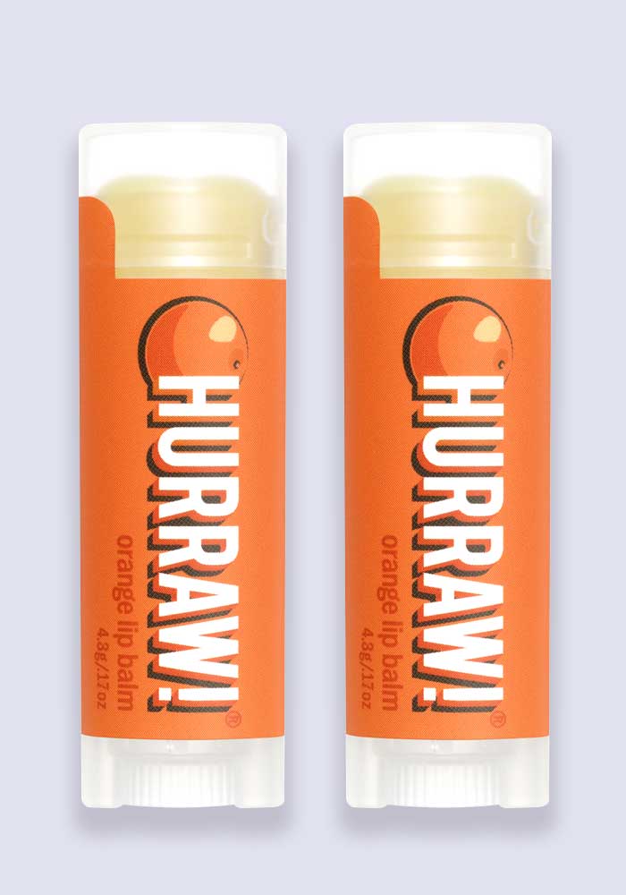 Hurraw Orange Lip Balm 4.3g (per stick) - 2 Pack