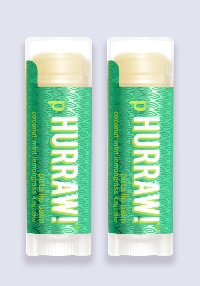 Hurraw Coconut Mint Lemongrass Lip Balm 4.3g (per stick) - 2 Pack