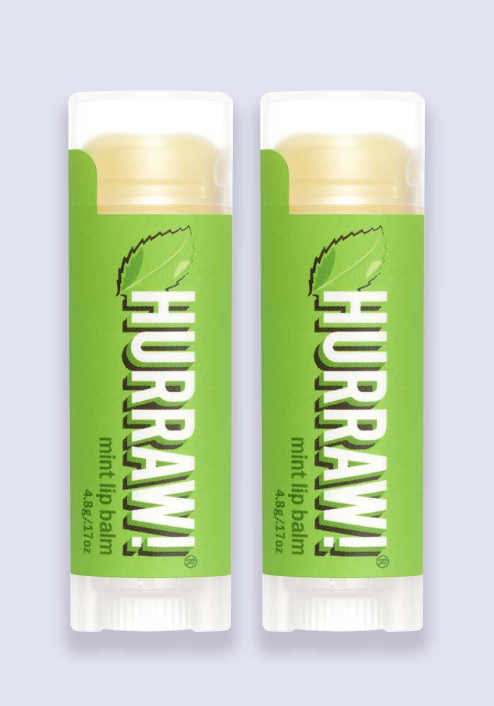 Hurraw Mint Lip Balm 4.3g (per stick) - 2 Pack