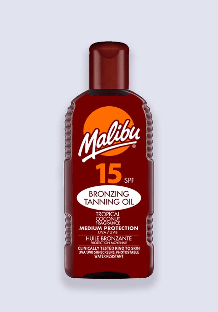 Malibu Bronzing Tanning Oil With Tropical Coconut Fragrance SPF 15 200ml