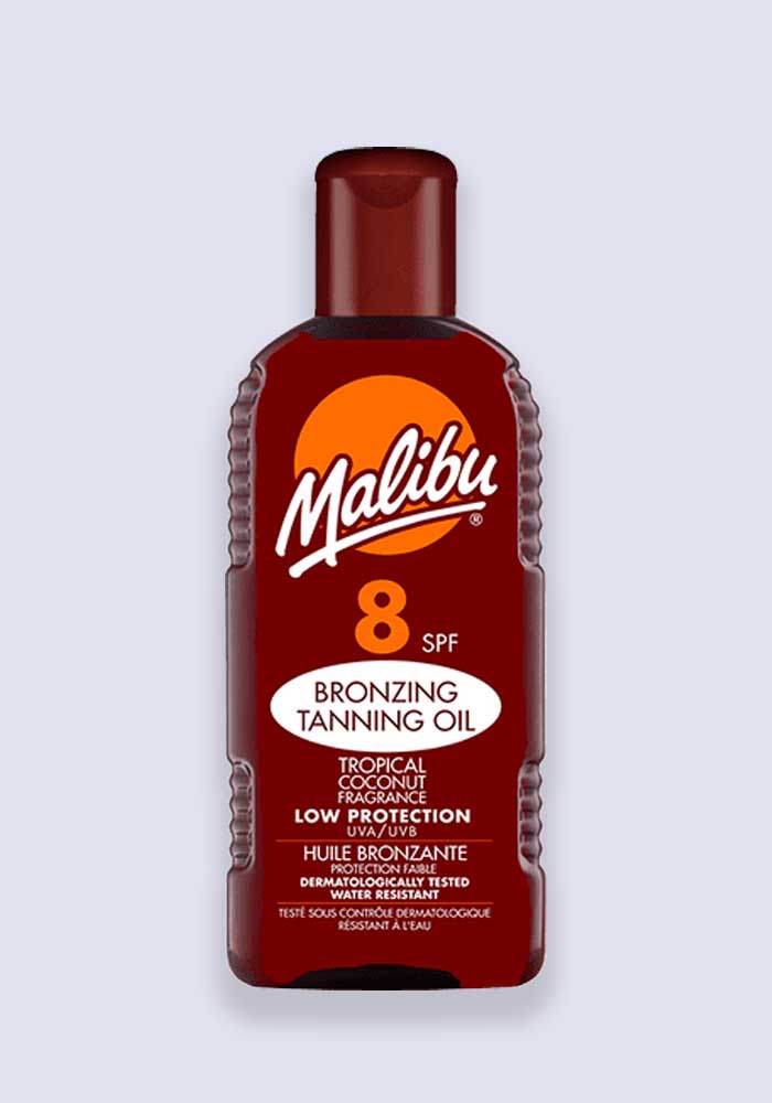 Malibu Bronzing Tanning Oil With Tropical Coconut Fragrance SPF 8 200ml