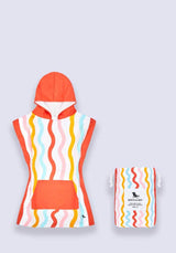 Dock & Bay Kids Poncho Hooded Towel - Squiggle Face